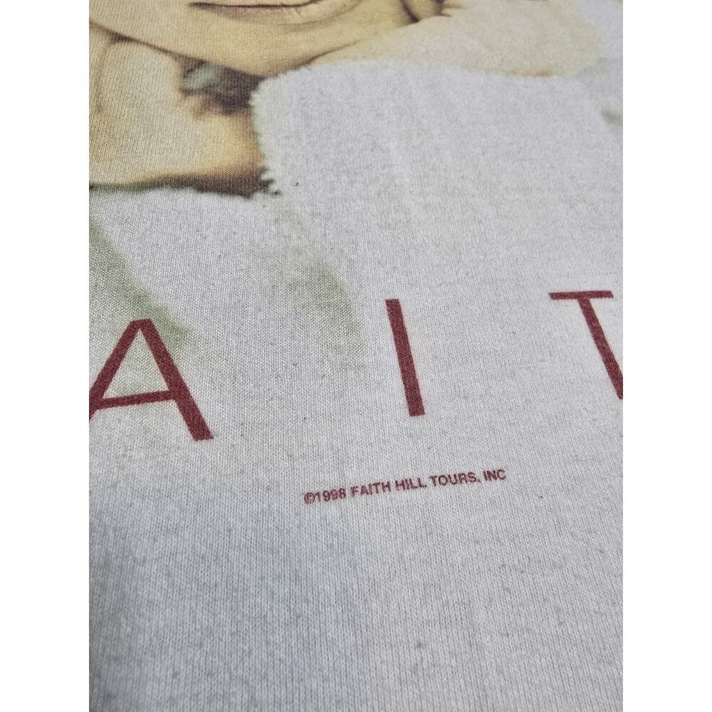 Vintage 1998 Faith Hill Country Music Tour Merch Graphic T-Shirt Size Medium - Picture 3 of 6